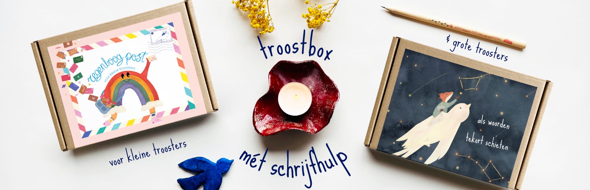 banner regenboogpost + troostbox