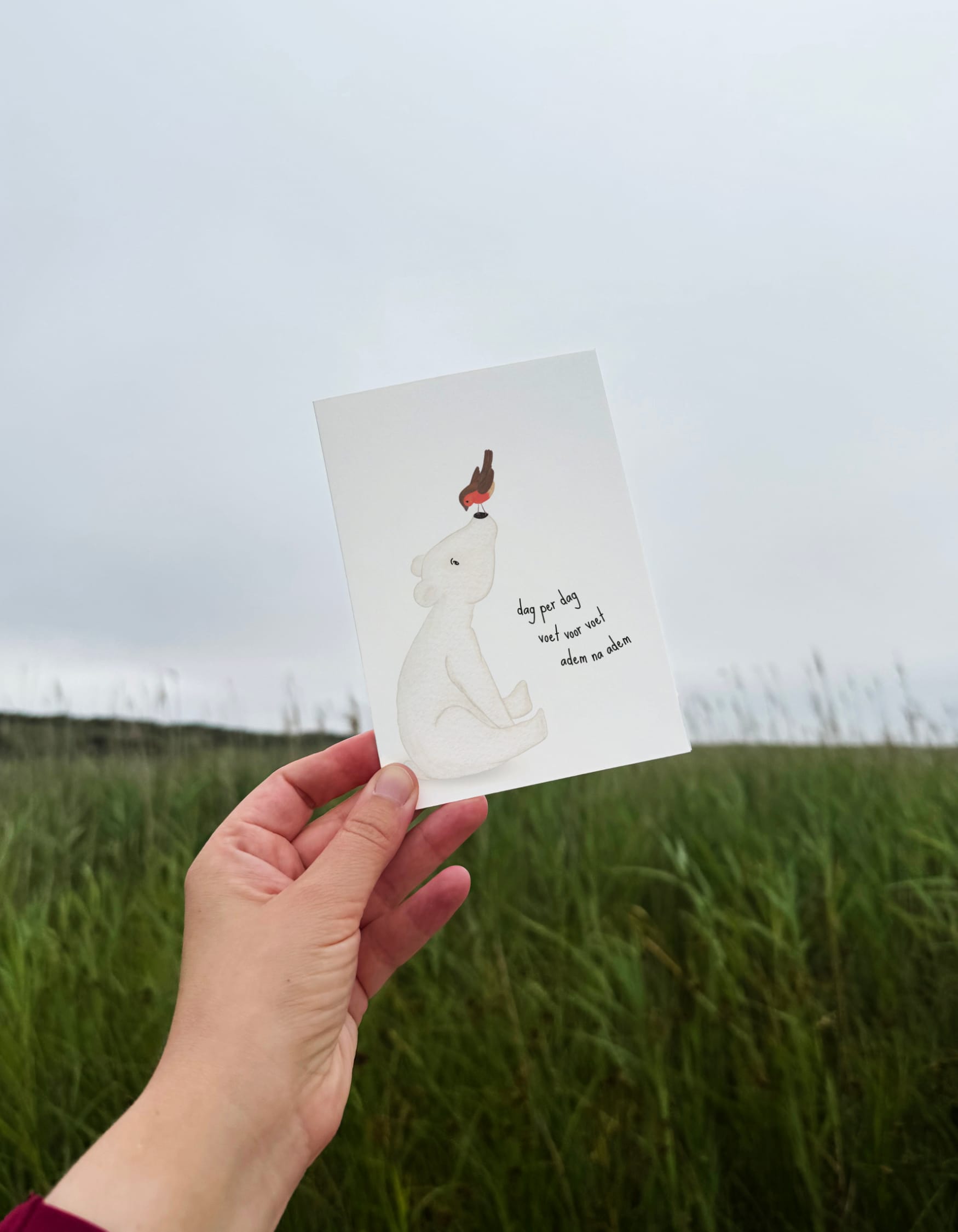 Dubbele wenskaart - dag per dag - voet voor voet - adem na adem - Afbeelding 2