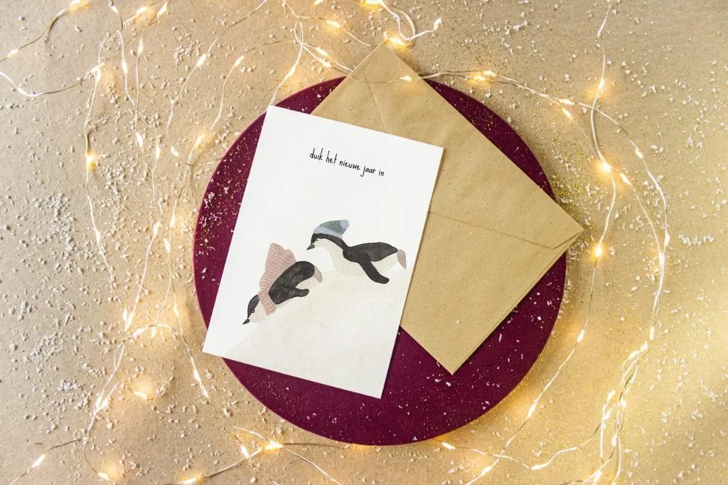 Postkaart - duik het nieuwe jaar in - Afbeelding 2