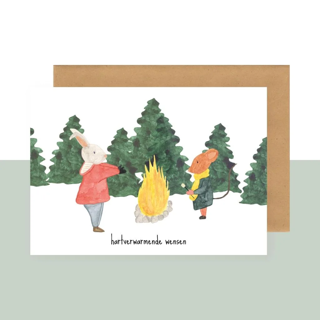 Postkaart - hartverwarmende wensen