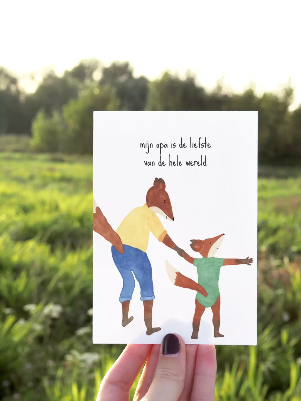 Postkaart - mijn opa is de liefste van de hele wereld - Afbeelding 2