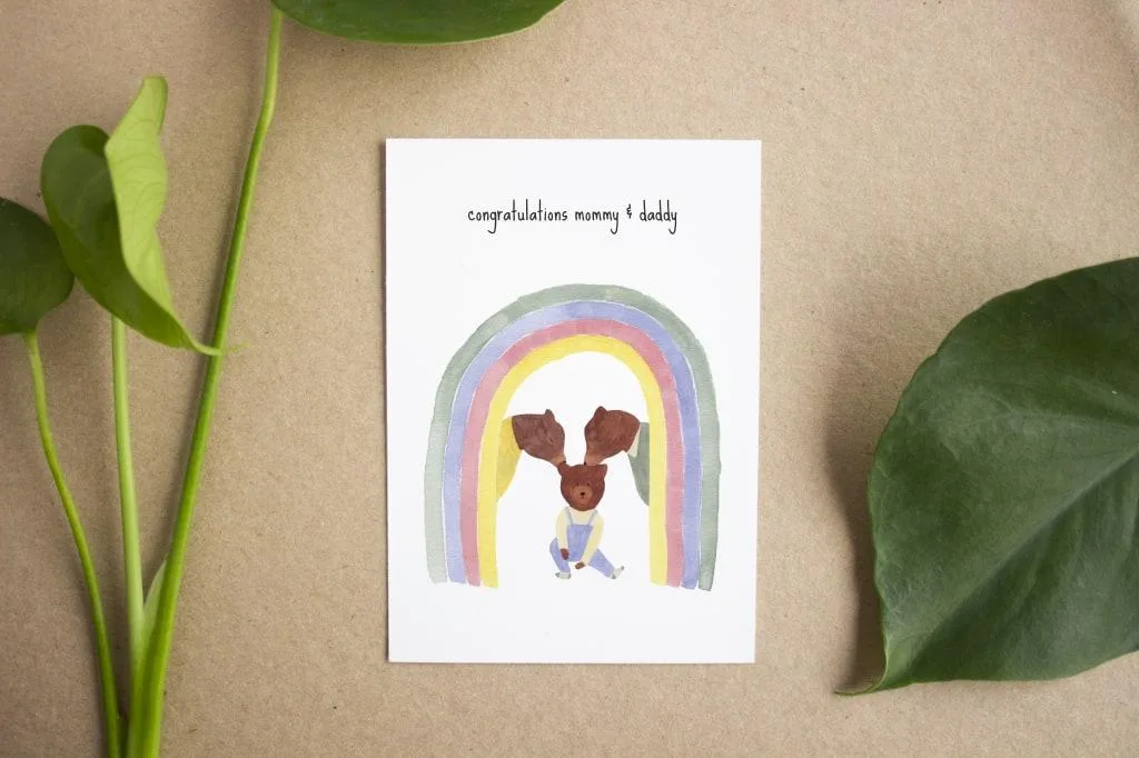 Postkaart - congratulations mommy and daddy - Afbeelding 2