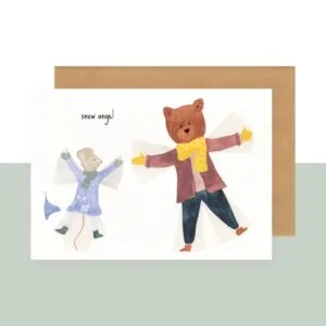 Postkaart - snow angel